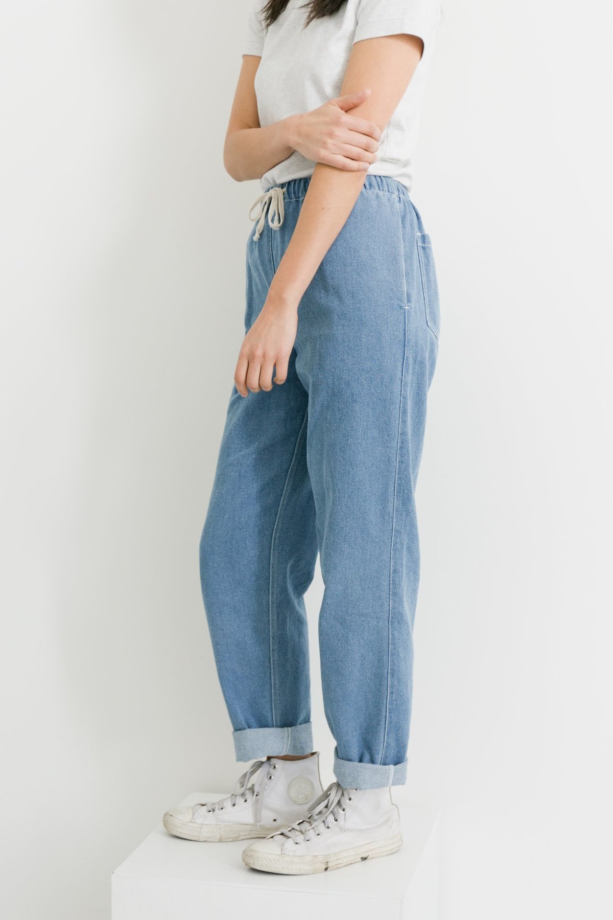 Ijji Drawstring Pants - Denim | Garmentory