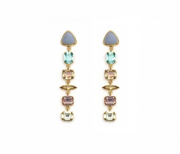Lizzie Fortunato Crystal Column Earrings Lizzie Fortunato Crystal Column Earrings