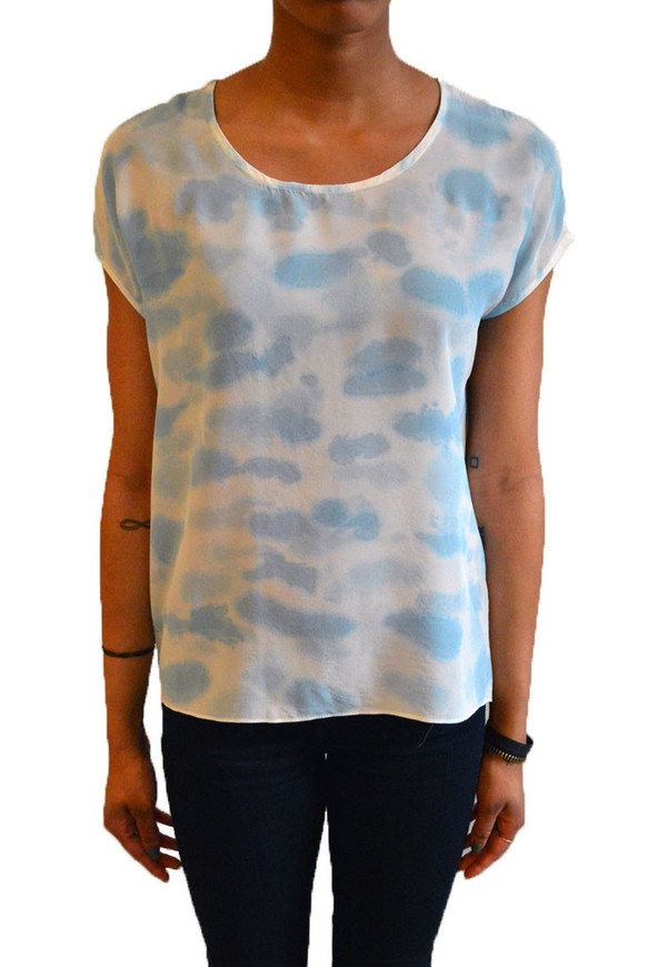 Rachel Rose Silk Sky Tee Rachel Rose Silk Sky Tee
