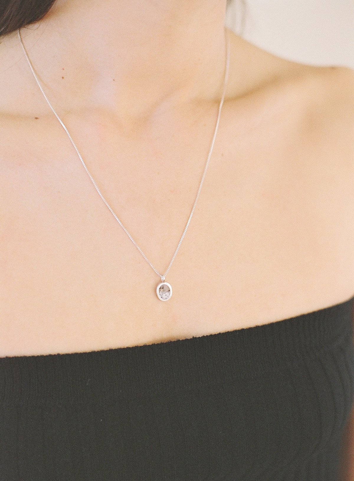 J.Hannah Inlay Signet Pendant Necklace 