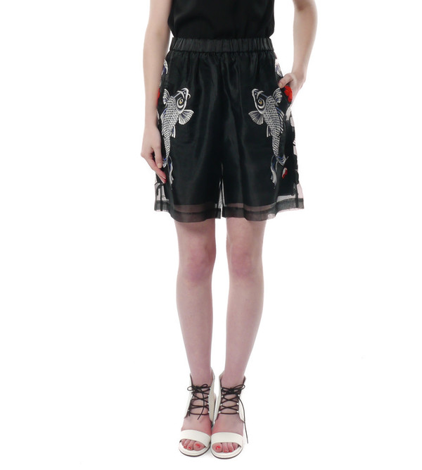 3.1 Phillip Lim Embroidered Tattoo Shorts 3.1 Phillip Lim Embroidered Tattoo Shorts