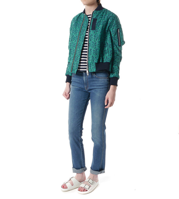 Sacai Luck Striped Trapeze Back T-Shirt Sacai Luck Striped Trapeze Back T-Shirt