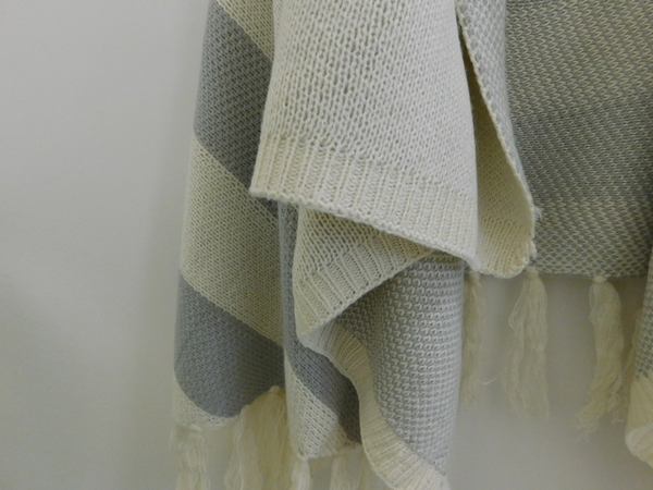 Lumiere Fringed Sweater w/ Striped Detail Lumiere Fringed Sweater w/ Striped Detail