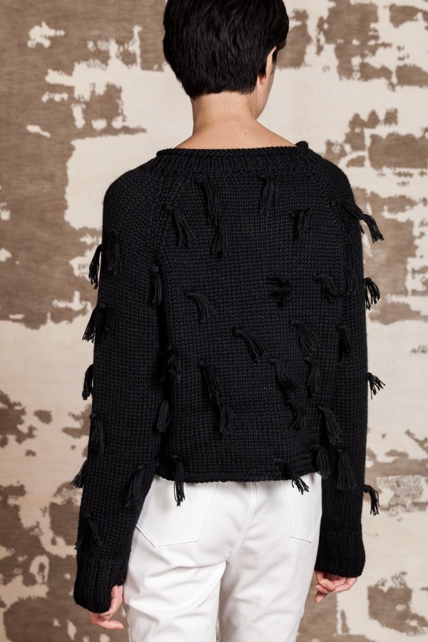 Apiece Apart Luluc Fringe Sweater | black Apiece Apart Luluc Fringe Sweater | black