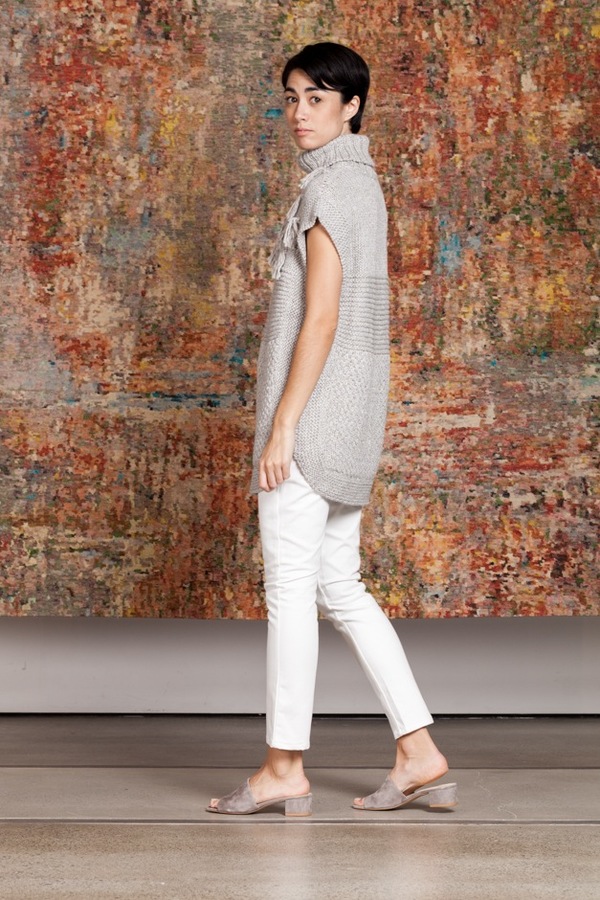 Apiece Apart Ines Fringe Vest | grey melange Apiece Apart Ines Fringe Vest | grey melange