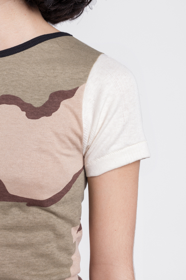 Edith A. Miller Combo Crew Tee-Camo Edith A. Miller Combo Crew Tee-Camo