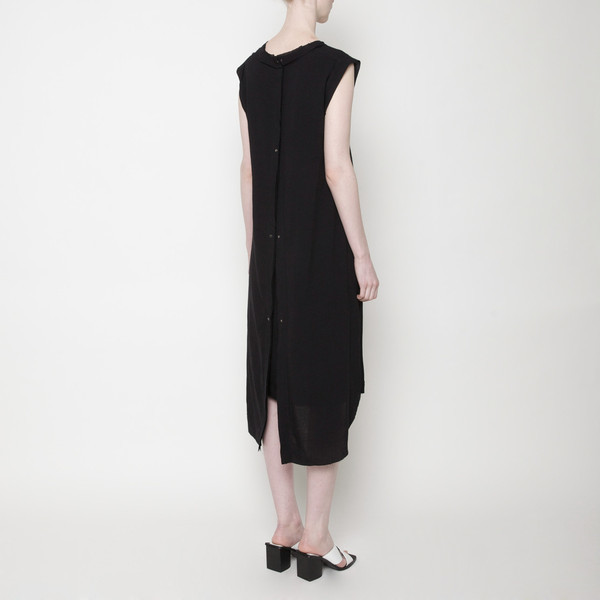 Solid Frayed Edge Dress PF15 - Black Solid Frayed Edge Dress PF15 - Black