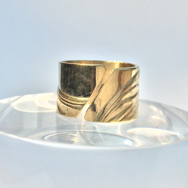 Leigh Miller Brass Diagonal Slice Ring Leigh Miller Brass Diagonal Slice Ring