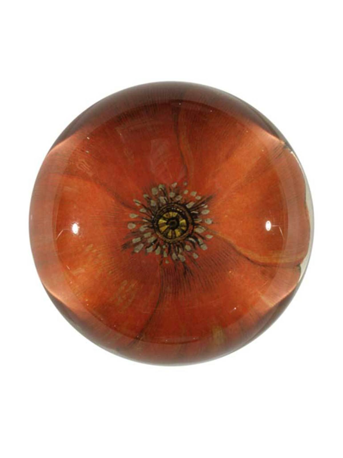 John Derian Poppy Paperweight Red Garmentory