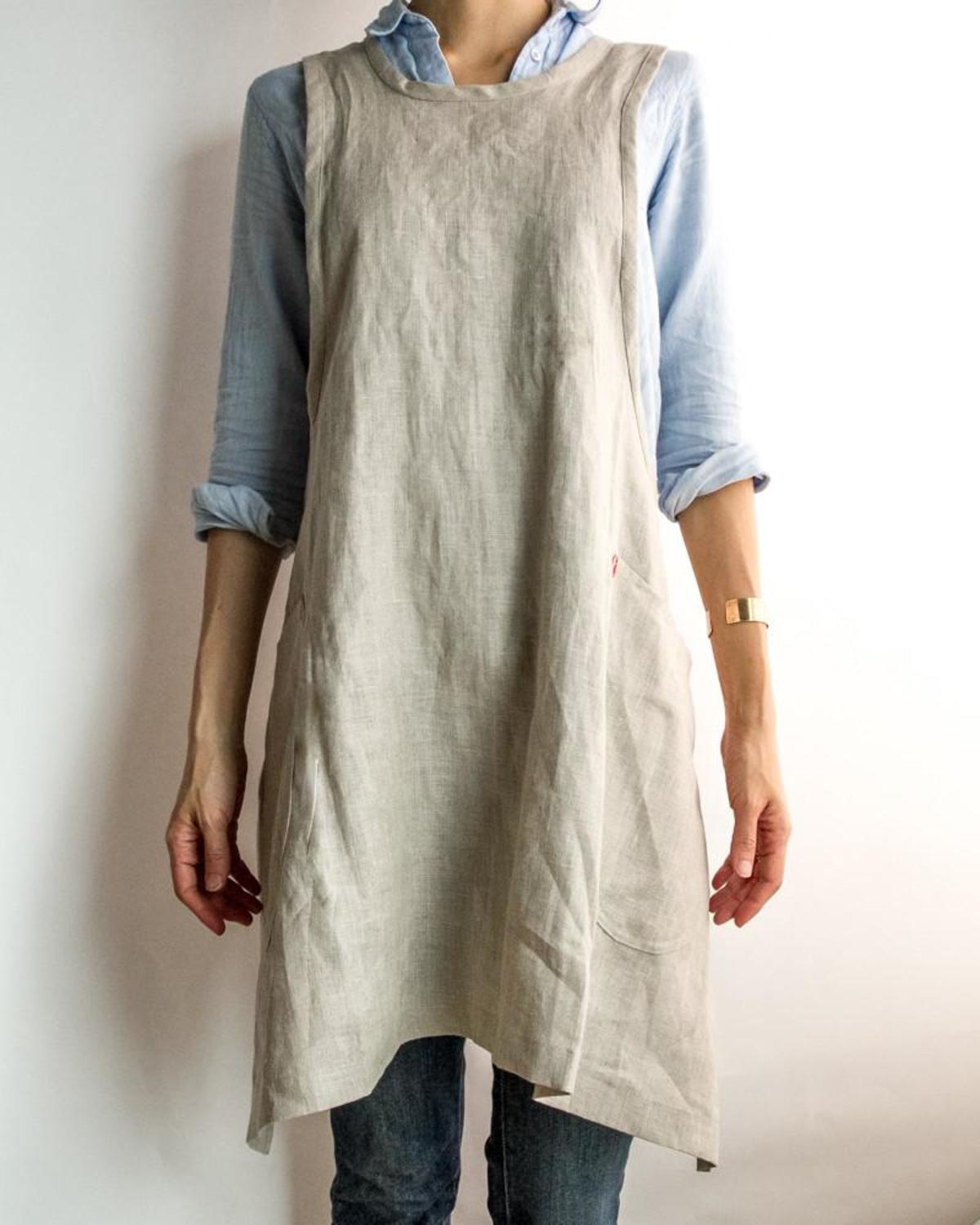 Ambatalia Linen Smock Apron Garmentory
