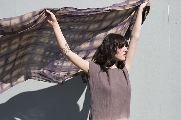 Miranda Bennett Cities & Villages Washed Silk Shibori Wrap Miranda Bennett Cities & Villages Washed Silk Shibori Wrap
