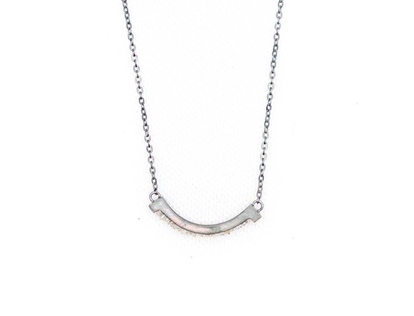 E.M. Blackened Gold and Crushed Diamond Necklace E.M. Blackened Gold and Crushed Diamond Necklace