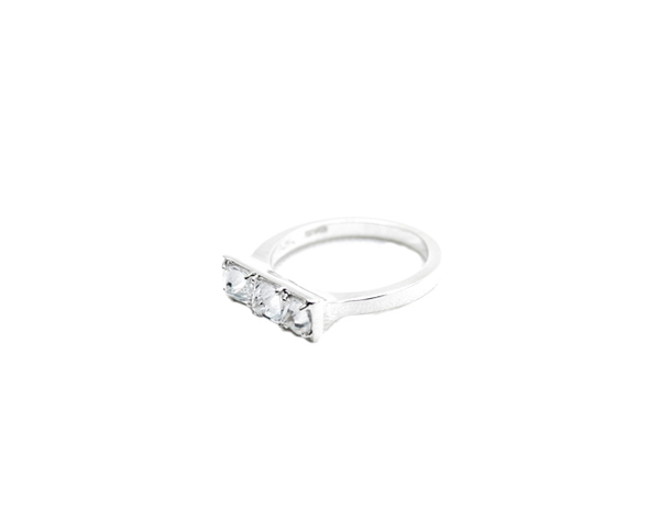 E.M. Silver and 3 Stone Bar Ring E.M. Silver and 3 Stone Bar Ring