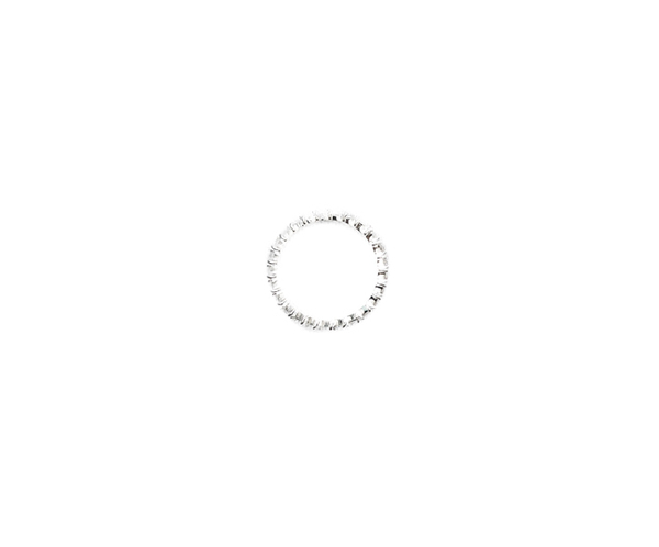 E.M. Silver Crown Eternity Band with Clear Stones E.M. Silver Crown Eternity Band with Clear Stones