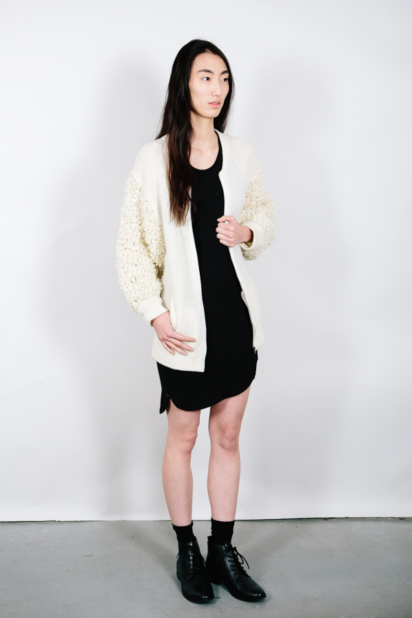 SHAE NY Boucle Sweater Bomber SHAE NY Boucle Sweater Bomber
