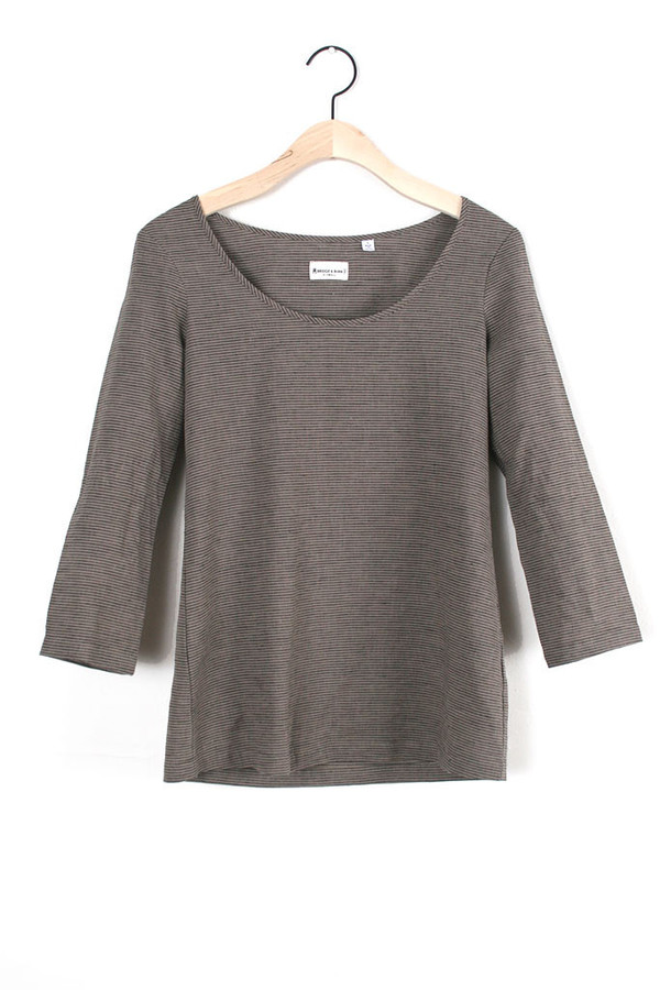 Bridge & Burn Wren Linen Stripe Scoop Neck Top Bridge & Burn Wren Linen Stripe Scoop Neck Top