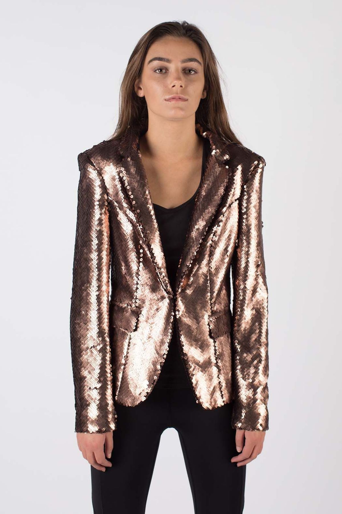 bronze sequin jacket