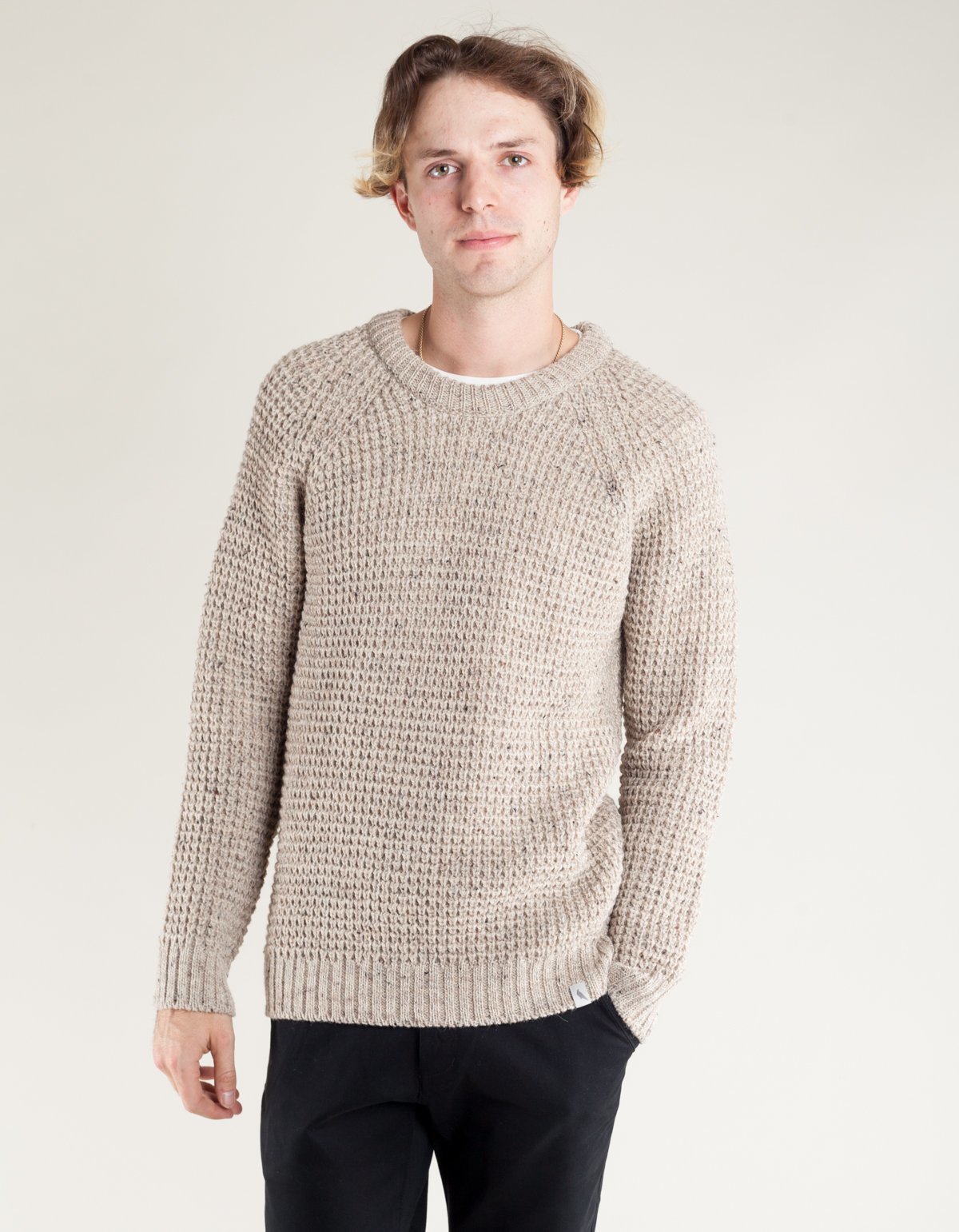Peregrine Waffle Neck Crew Jumper 