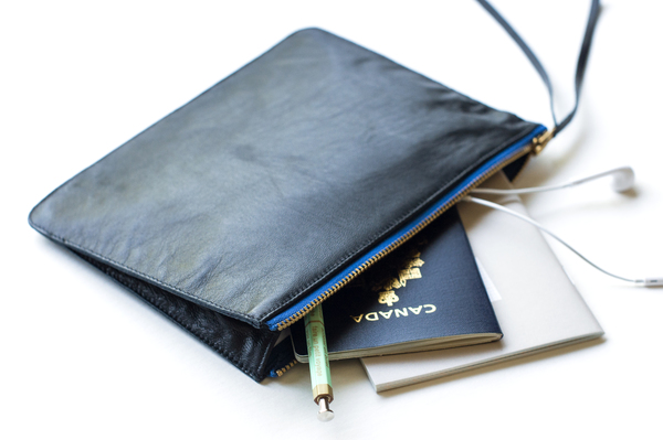 Bel Handmade 7" Zip Pouch- Grey Bel Handmade 7" Zip Pouch- Grey