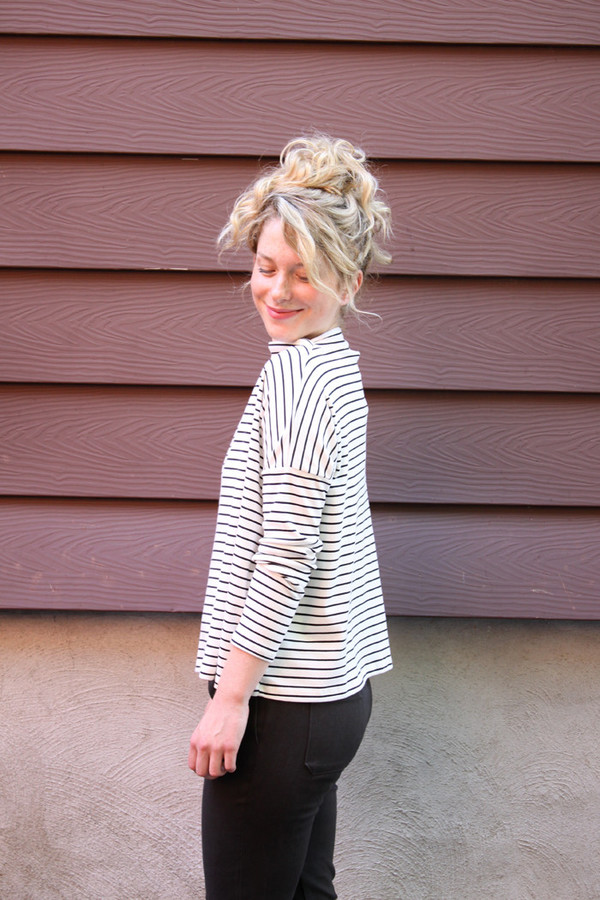 Hutchison Black and White Striped Top Hutchison Black and White Striped Top