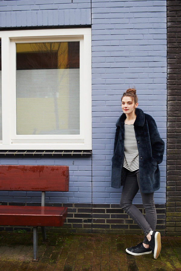 DES PETITS HAUTS LITZ NAVY COAT DES PETITS HAUTS LITZ NAVY COAT