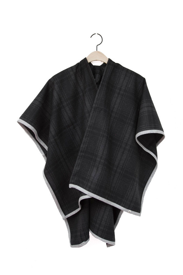Bridge & Burn Oxbow Wool Warp Scarf Charcoal Plaid Bridge & Burn Oxbow Wool Warp Scarf Charcoal Plaid