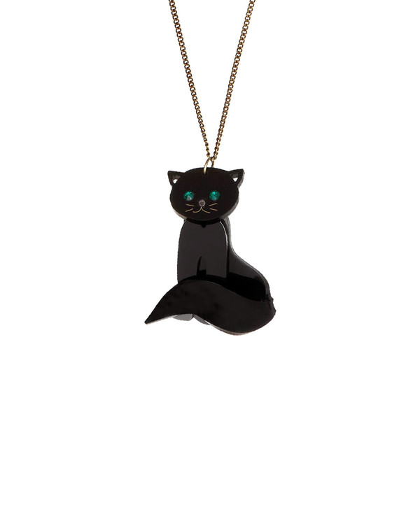 Tatty Devine Midnight Cat Necklace Tatty Devine Midnight Cat Necklace