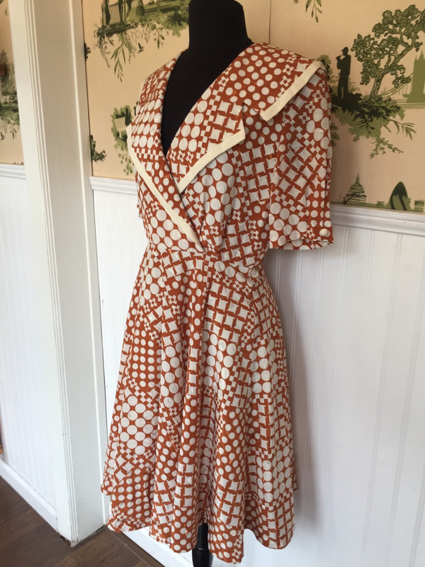 Un-Cinq 70's Japanese abstract polkadot dress 28 inch waist large Un-Cinq 70's Japanese abstract polkadot dress 28 inch waist large