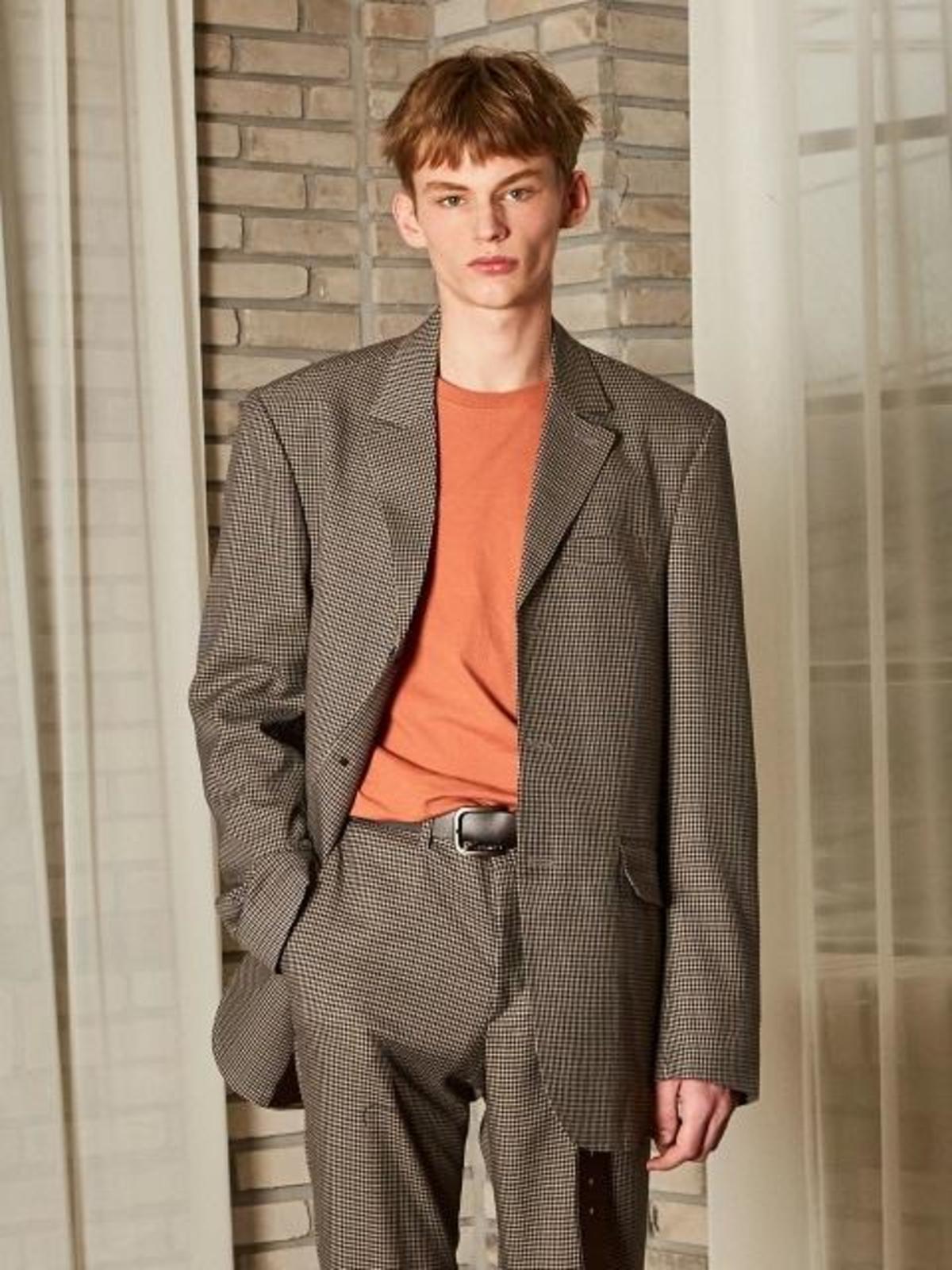 oversized check blazer