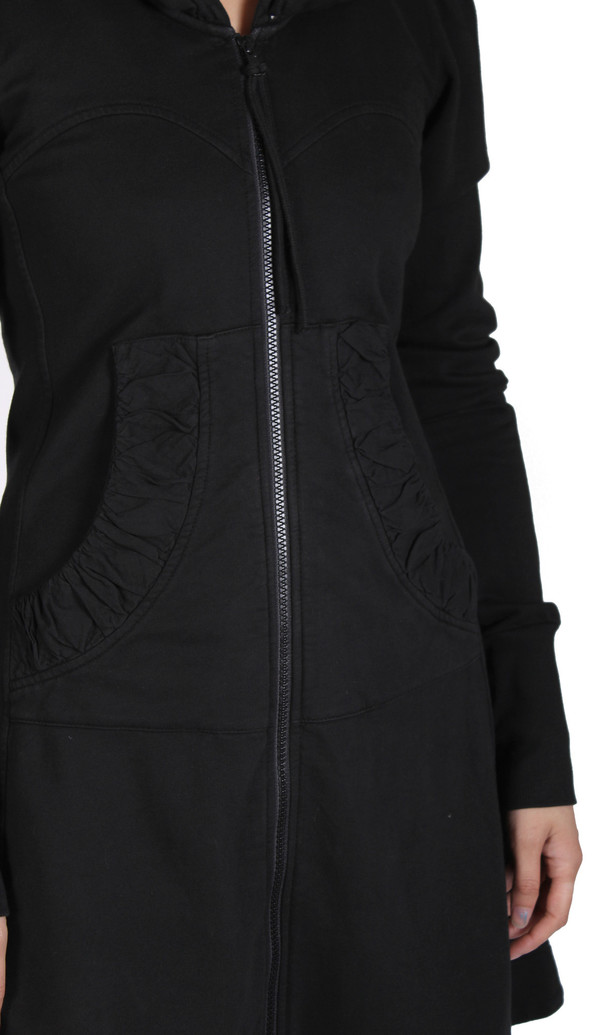Prairie Underground Long Cloak Hoodie in Black Prairie Underground Long Cloak Hoodie in Black