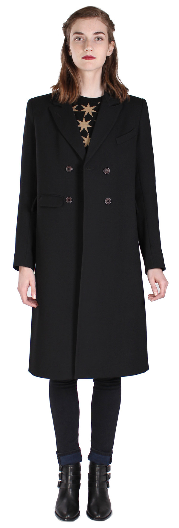 Smythe Tailored Coat with Removable Faux Fur Smythe Tailored Coat with Removable Faux Fur