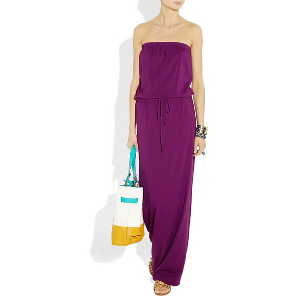 Purple strapless jersey maxi dress Purple strapless jersey maxi dress