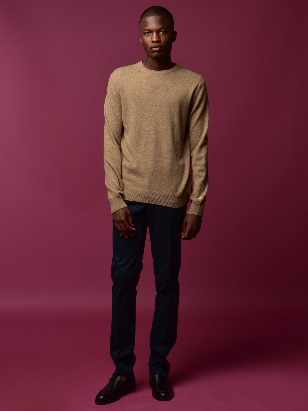 PURE CASHMERE NYC Crew Neck Sweater Dark Beige PURE CASHMERE NYC Crew Neck Sweater Dark Beige