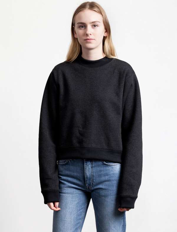 Acne Studios Bird Fleece Sweatshirt | Dark Grey Acne Studios Bird Fleece Sweatshirt | Dark Grey