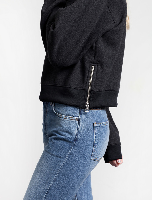 Acne Studios Bird Fleece Sweatshirt | Dark Grey Acne Studios Bird Fleece Sweatshirt | Dark Grey