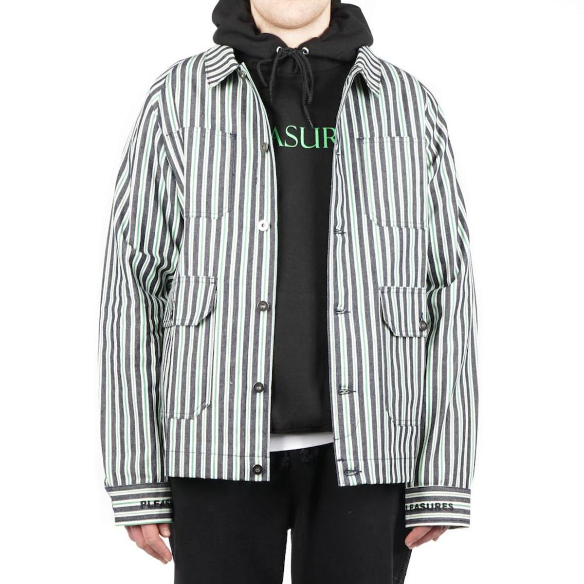 pleasures striped denim