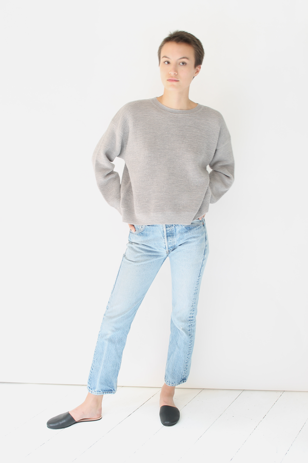 Micaela Greg ripple sweater | dove grey Micaela Greg ripple sweater | dove grey
