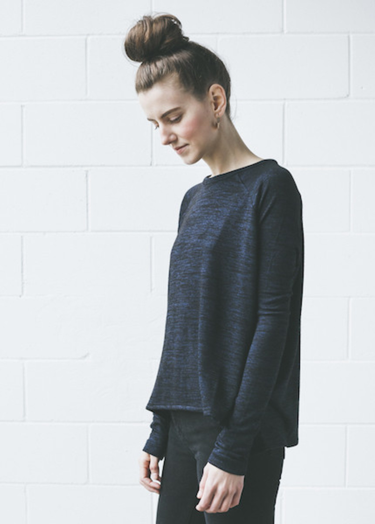 Rag & Bone Camden Long Sleeve Tee Navy Garmentory