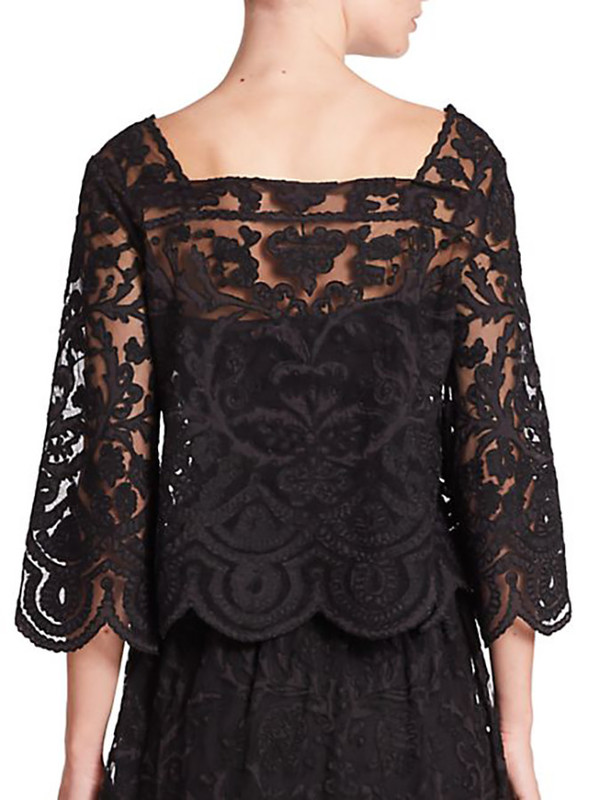 SUNO BLACK LACE TOP SUNO BLACK LACE TOP