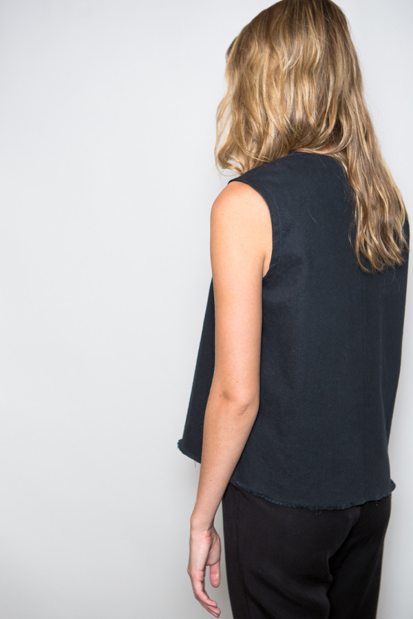 MAD Raw Edge Denim Top MAD Raw Edge Denim Top