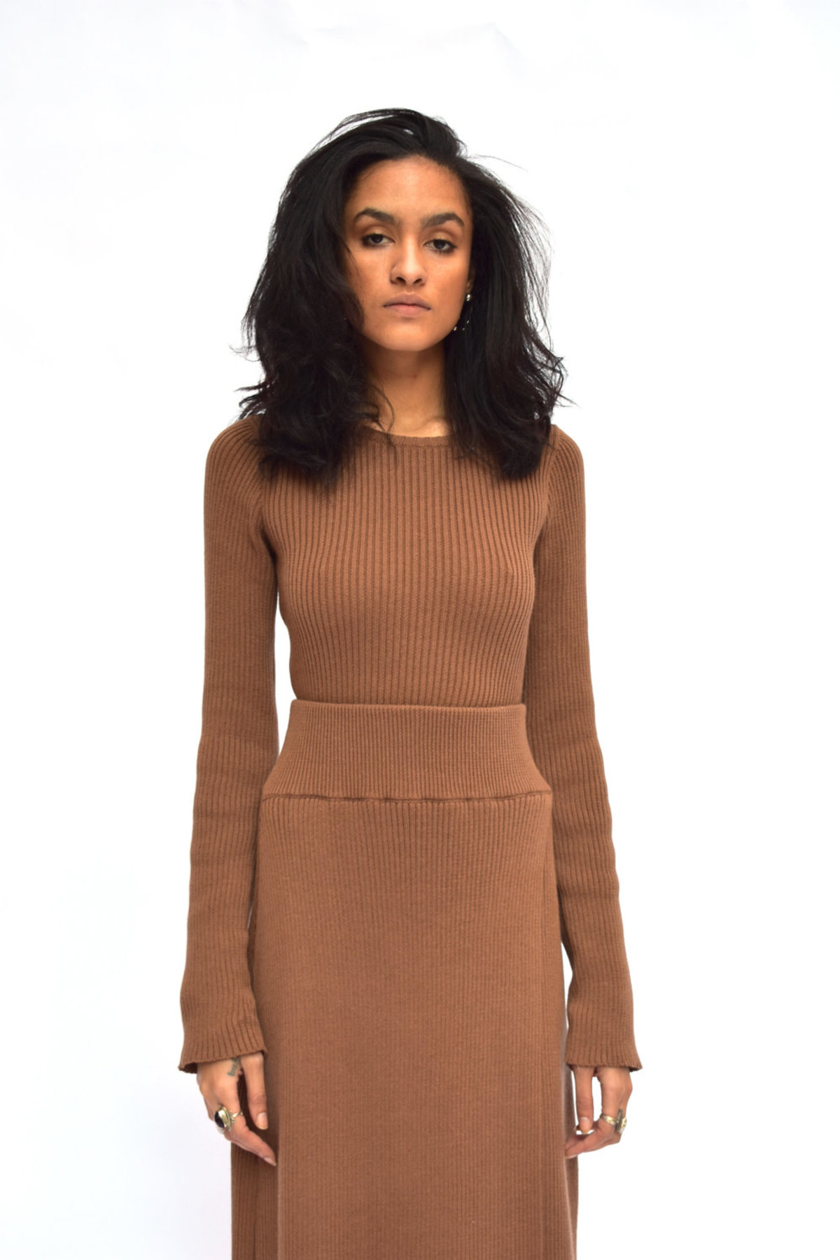 fitted ribbed sweater