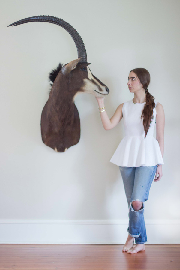 Alexa Stark Denim Peplum Tank Alexa Stark Denim Peplum Tank
