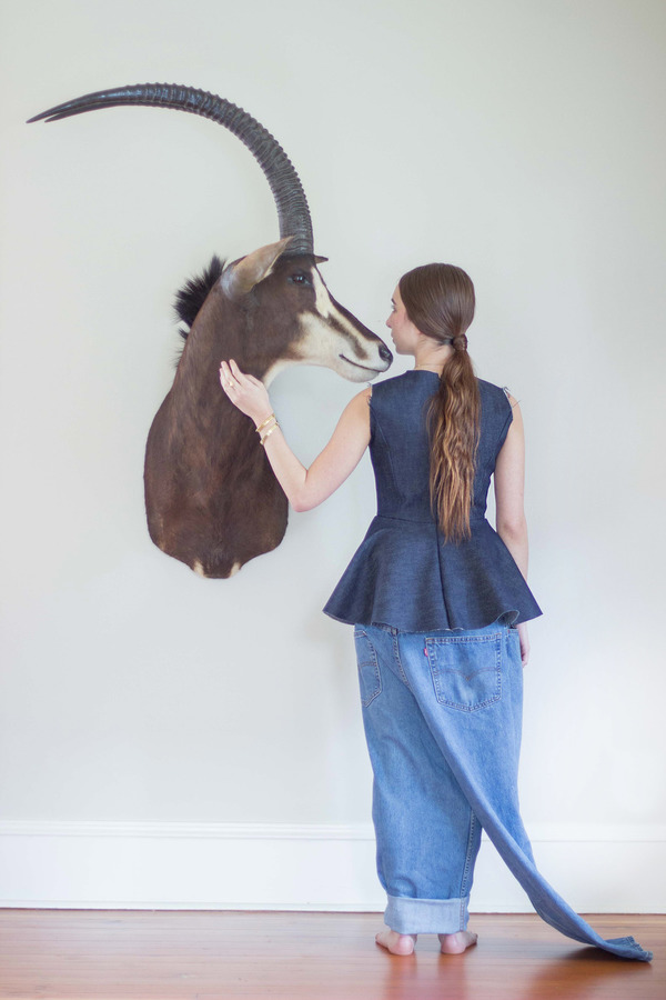 Alexa Stark Denim Peplum Tank Alexa Stark Denim Peplum Tank