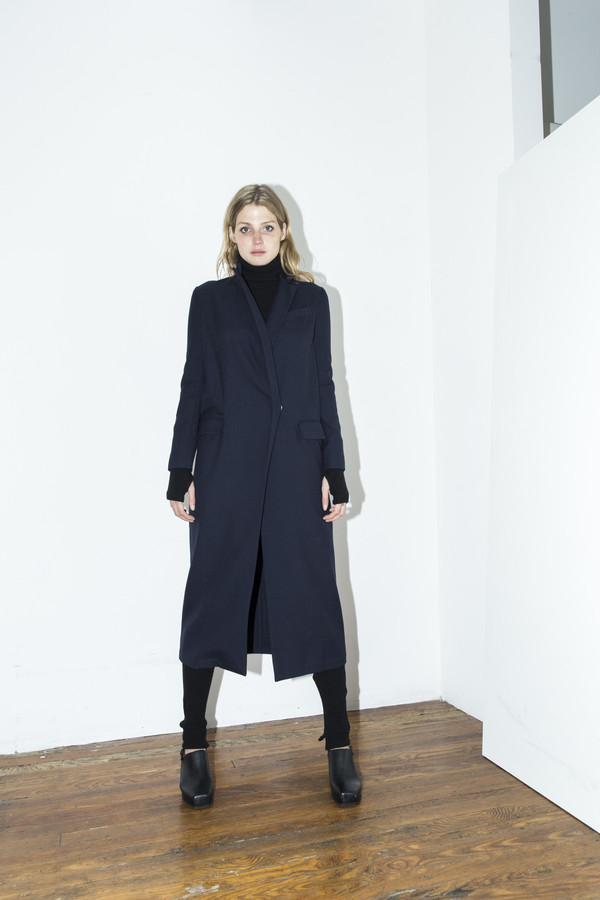 Assembly New York Navy Long Coat Assembly New York Navy Long Coat