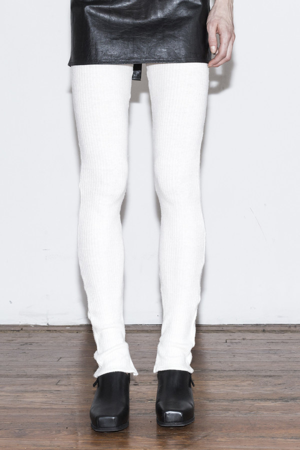 Assembly New York Off White Ribbed Leggings Assembly New York Off White Ribbed Leggings