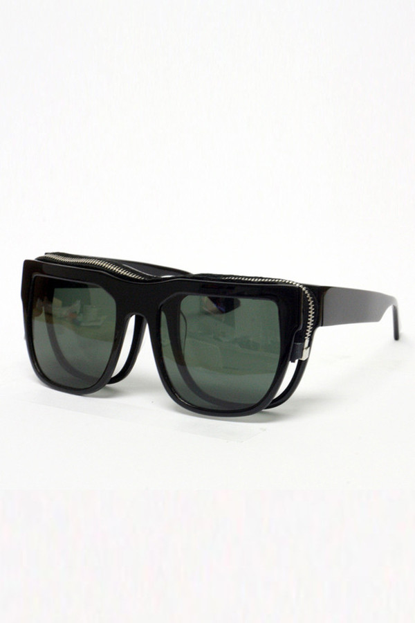 Men's Percy Lau Black Acetate Sunglasses Men's Percy Lau Black Acetate Sunglasses