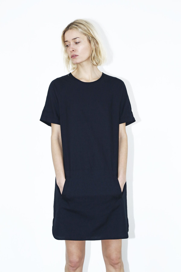 Black Cotton Raglan Dress Black Cotton Raglan Dress