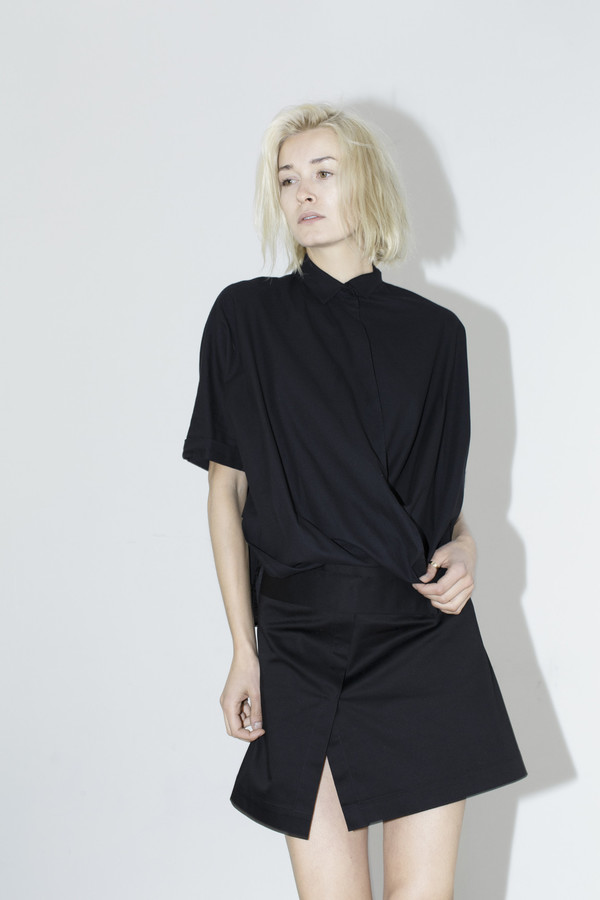 Black Cotton Twist Top Black Cotton Twist Top