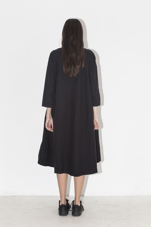 Black Crane Black Long Pleats Dress Black Crane Black Long Pleats Dress