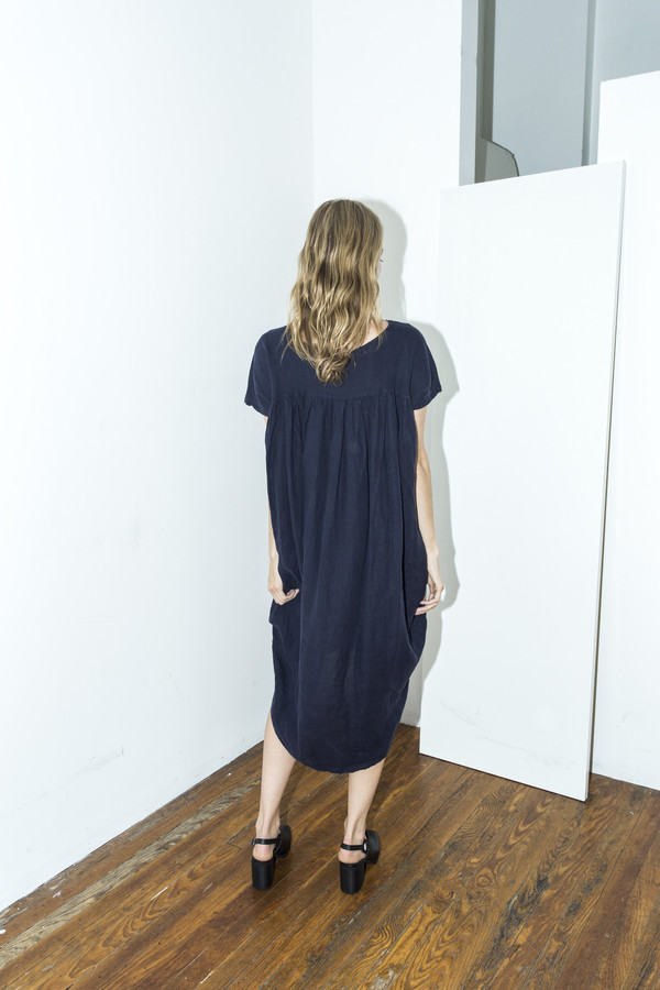 Black Crane Navy Cocoon Dress Black Crane Navy Cocoon Dress